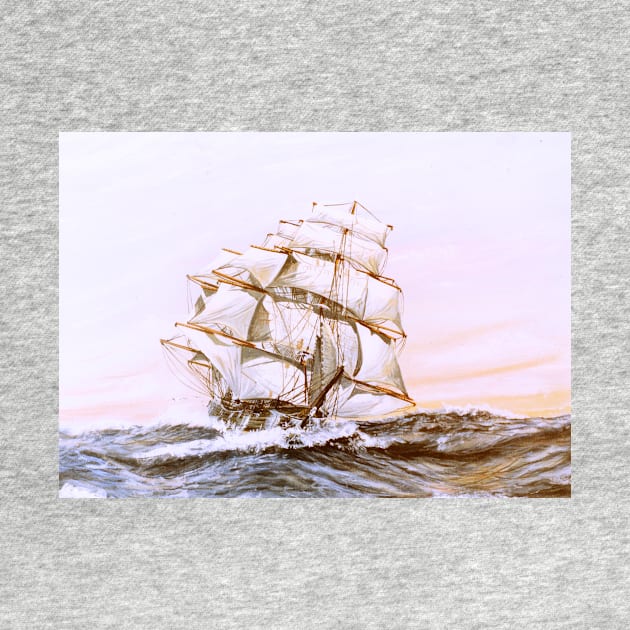 SQUARE RIGGER 'ARIEL'  AT SEA by MackenzieTar